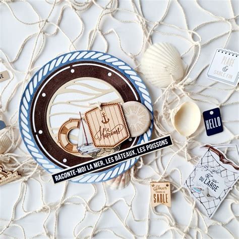 carte scrapbooking bateau hublot|Bord de mer .